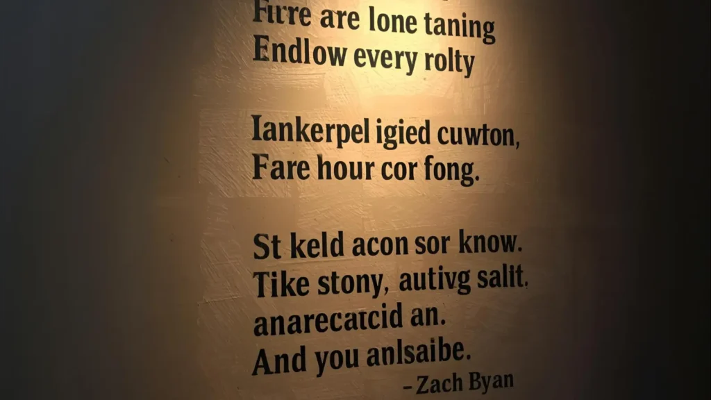 Zach Bryan Lyrics for Captions 