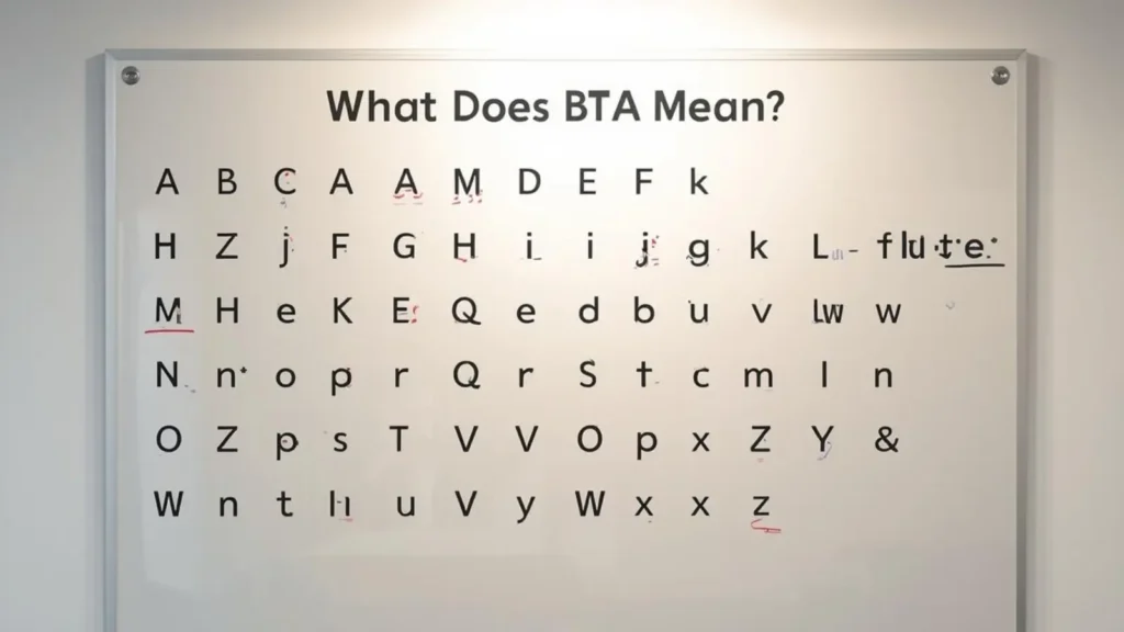 What Does BTA Mean