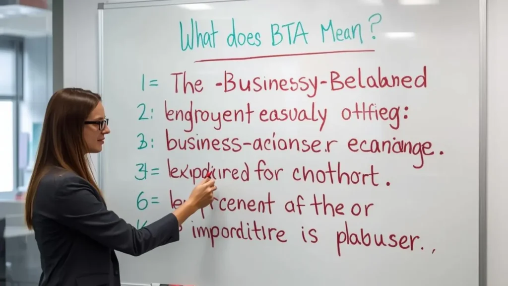 What Does BTA Mean