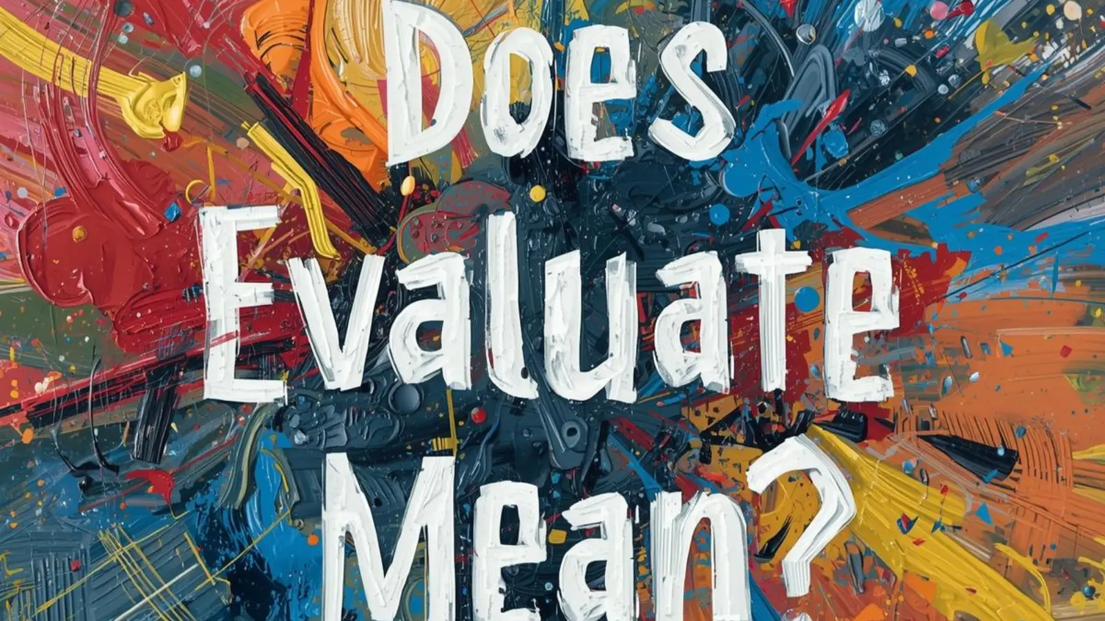 What Does Evaluate Mean