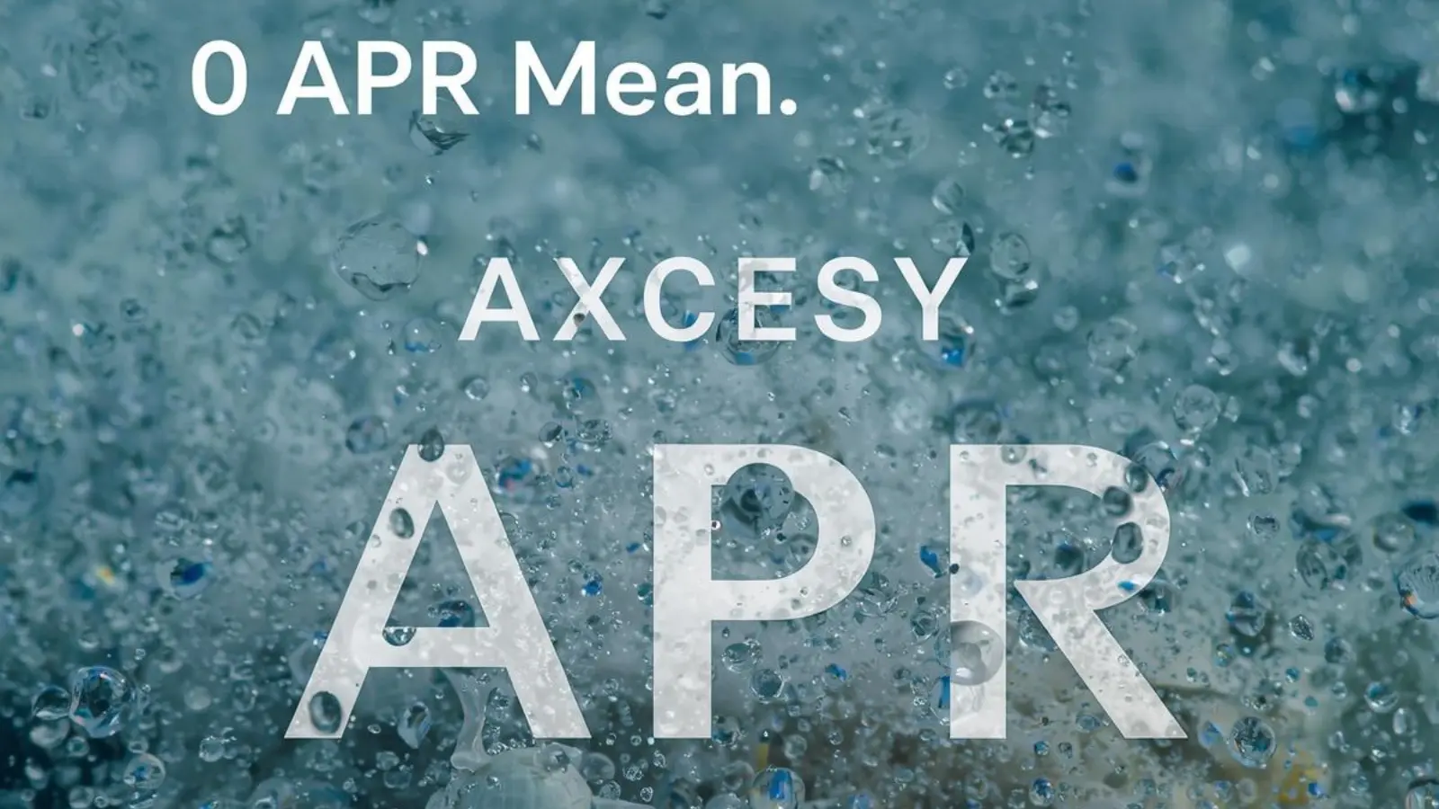 What Does 0 APR Mean