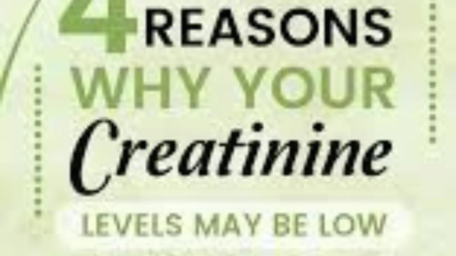 What Does Low Creatinine Mean