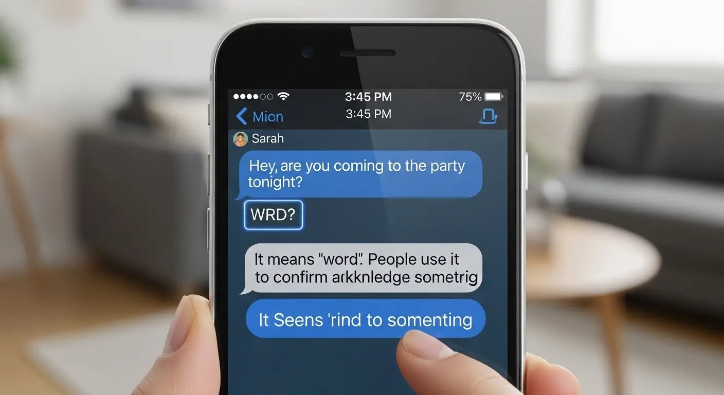 What Does WRD Mean in Text